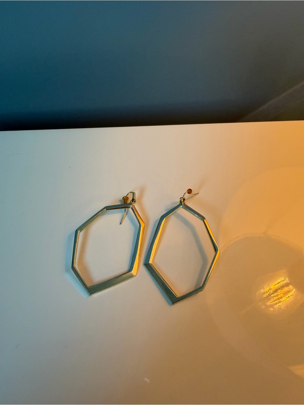 Kendra Scott Lindsey Drop Earrings Gold Geometric Statement Earrings